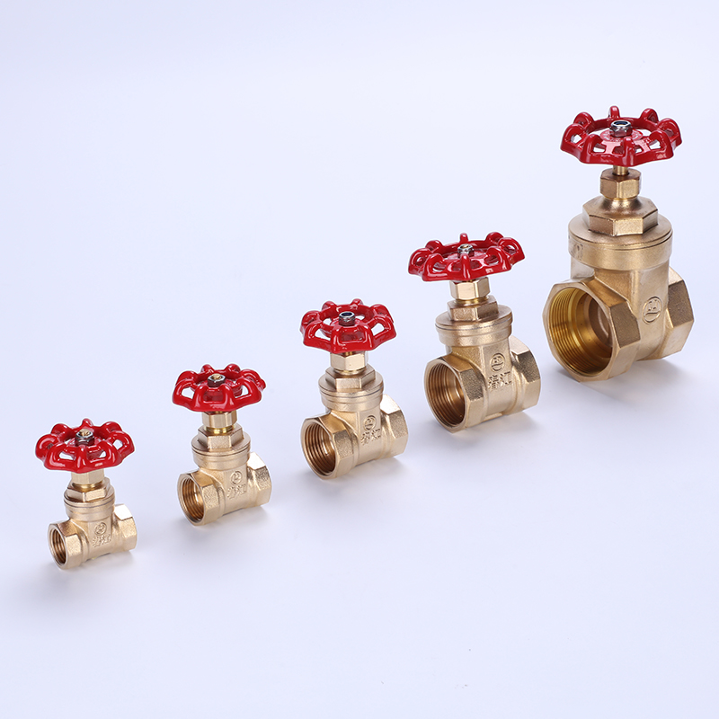 Chinese supplier sells high quality forged brass gate valve with red handle